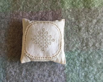 Lavender sachet with vintage doily