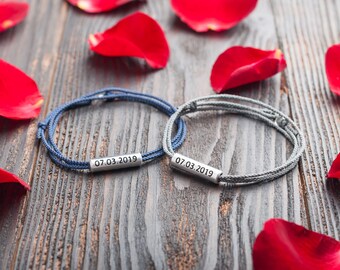Couples Bracelets. Couples Jewelry. His and hers Bracelet Gift. Matching Bracelet. Love Couple Bracelets. Set of 2 Bracelets
