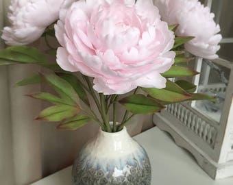 Peony polymer clay expensive gift Artificial flowers Wedding Bouquet Home Flowers white Floral arrangements home decorations Peonies