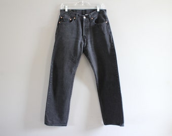 Levis 501 Waist 30 Vintage High Waist Button Fly Straight Leg Washed Denim Mom Jeans Boyfriend Jeans Hipster 31X32 #P003A