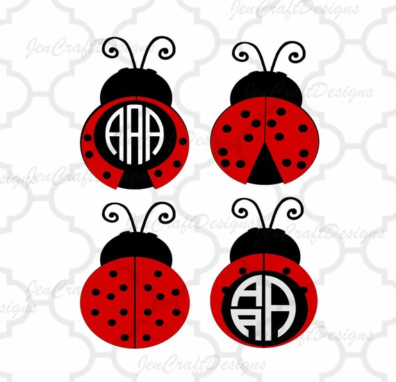 Download Ladybug SVG Frames lady bug beetle Svg Cut Files svg dxf