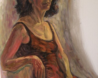 Portrait of lily- an original oil on canvas painting