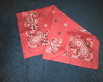 Vintage 1980's Faded Soft Red Bandana