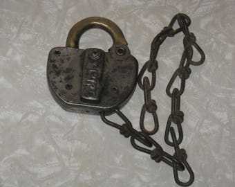 Vintage Adlake railroad switch lock no key