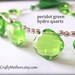 Peridot Green Hydro Quartz Faceted Cushion Briolettes, (1) Matched Pair, earring, diy jewelry