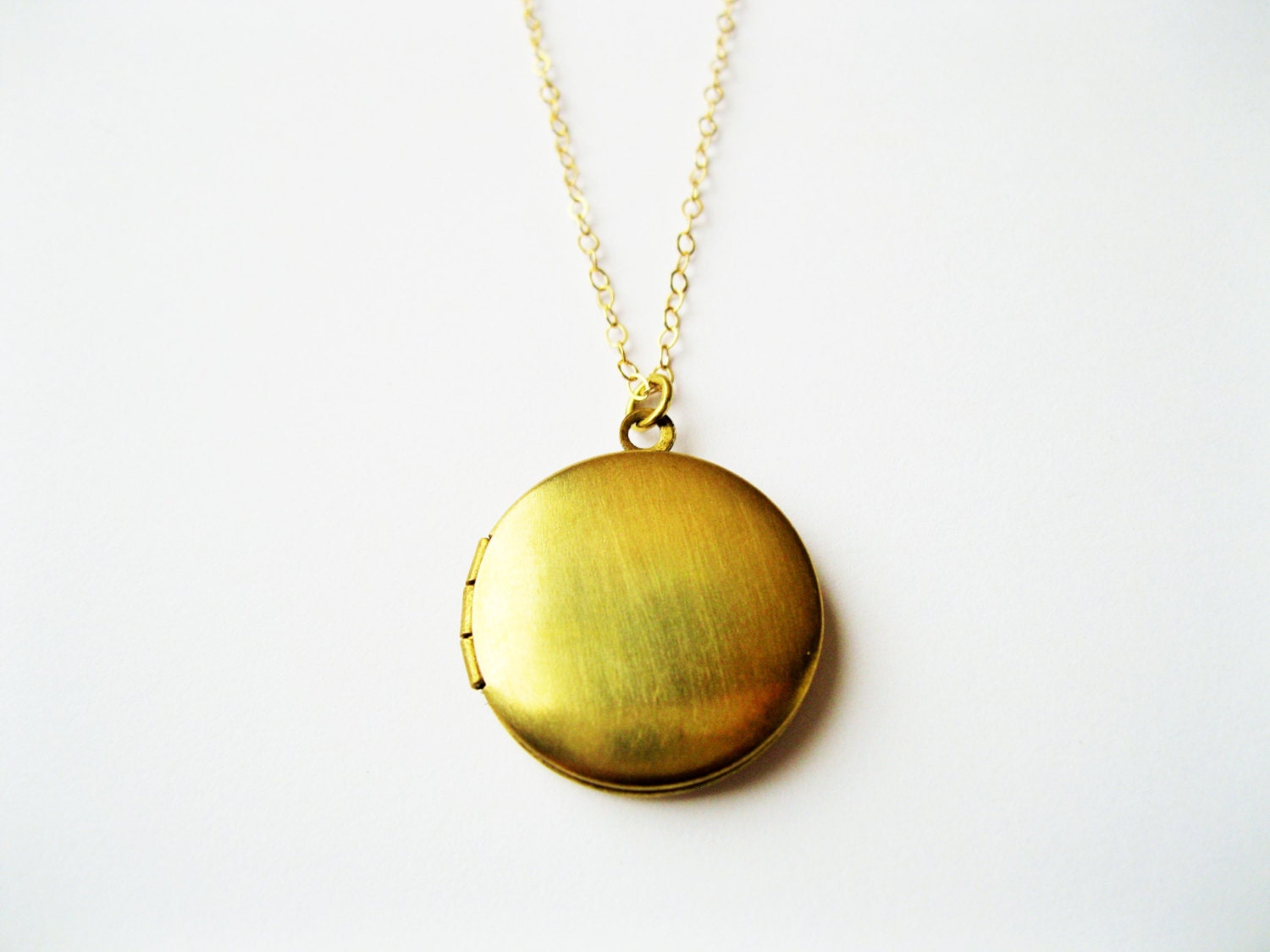 Medium gold locket necklace locket jewelry modern necklace