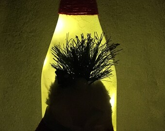Christmas Wine Bottle with Lights