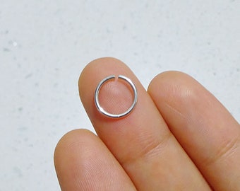 18g sterling silver septum ring - sterling silver septum hoop