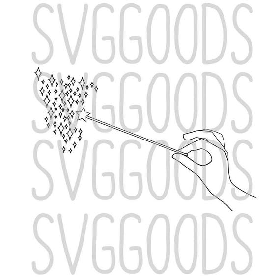 Fairy Godmother SVG Wand SVG Magic SVG Fairy Wand svg for