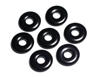 Necklance - obsidian black Donut 20mm - 4558550092090 ft