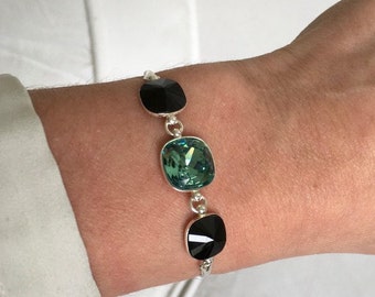 Bracelet in silver and Swarovski Crystal element