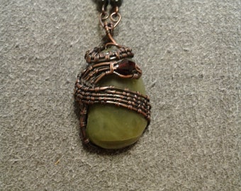 Serpent on green serpentine