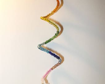 Rainbow spiral sun catcher window decoration