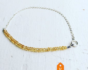 Citrine Bracelet, Scorpio Birthday, November Birthstone, Yellow Citrine, November Birthday, Gifts for Her, Holiday Gift under 25.00