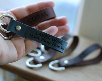 Custom leather keychain, Latitude longitude keychain, mens gift, coordinates keychain, custom keychain, anniversary, wedding, personalized