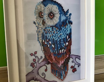 Framed Owl 5d diamond painting