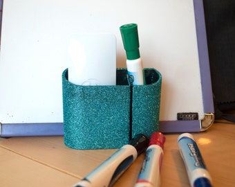 Turquoise Glitter Dry Erase Organizer, Office Supplies, Dry Erase Organizer, Turquoise Office Supplies, Classroom Supplies, School Supplies