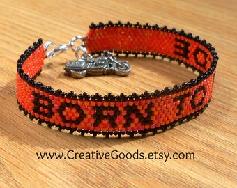 Born to Ride - Bracelet Pattern - Peyote Pattern
