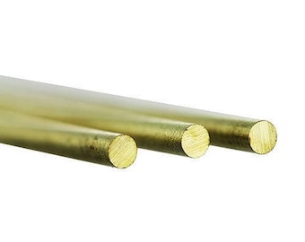 Brass round rod 12" long .081" od (4 cards of 3)(BRW12)