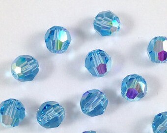 Aquamarine AB 5000 - Swarovski Crystal Round Bead (4mm, 6mm, 8mm, 10mm)