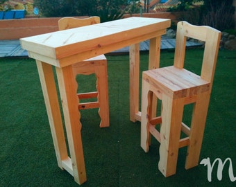 Table high of pallets for dining-Necochea