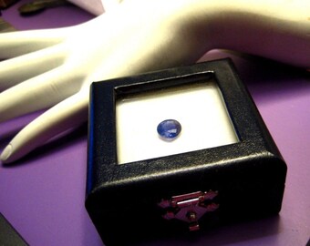 Stunning Loose Tanzanite 2.75 - 3 Carat Round Faceted in Presentation Box 9mm dia x 5.5mm deep