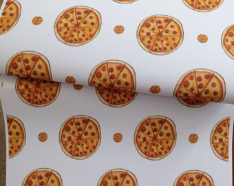 Pizza wrapping paper, gift wrap, for pizza lovers, for food lovers, pizza, read description