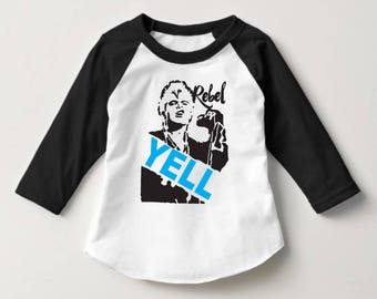REBEL YELL Tee shirt - baby, toddler, youth, women, men, Billy Idol, band, rock, post punk, mommy and me, family tee shirts, gift