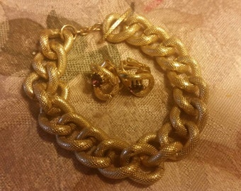 Avon Vintage Bracelet and Earring Set