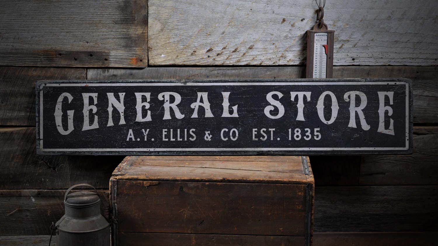  General  Store  Sign  Custom Store  Sign  Rustic Store  Sign  Wood