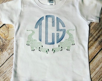 Monogrammed Alligator/Crocodile Shirt