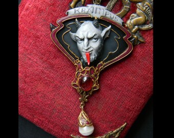 Krampus jewelry Christmas necklace gift for her Krampusnacht