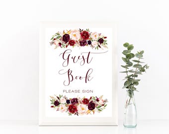 autumn wedding guest books