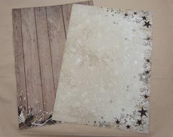 A4 sheet of paper for scrapbooking and card making, Christmas