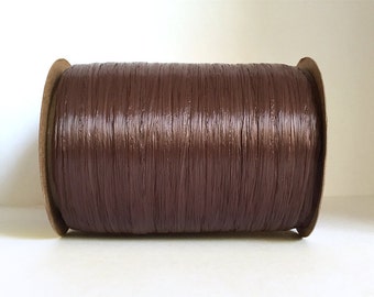 Chocolate Brown Raffia Ribbon - 30/100 yards - 1/4 inch wide