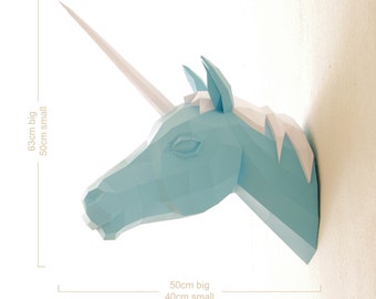 The Original Papercraft Unicorn Paper Trophy