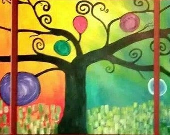 Whimsical Tree Painting