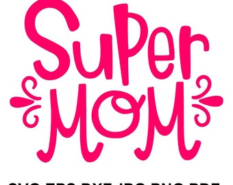 Download Wonder Mom iron on Designs. Cameo Superhero Cutting File.