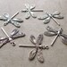 6 Dragonfly Charms, Antique Silver, Oxidized Silver Plated Brass, 25 x 21mm, Highly Detailed, Pretty!