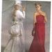 Vogue Wedding Dress Sewing Pattern Designer Sassoon 1980s Bridal Gown Bridesmaid Dress Back Bustle Fitted Bodice Long Sleeves Bust 31