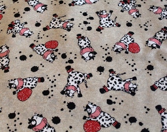 Cows laminated cotton fabric 50 x 65 cm