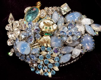 Vintage jeweled belt buckle