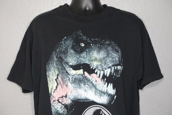1993 RARE Jurassic Park - Tyrannosaurus Rex T-Rex JP Logo - Vintage T-Shirt