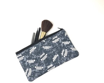 Jeep Cosmetic Bag | Makeup Brush Holder | Brush Makeup Bag | Zipper Pouch | Makeup Bag | Pencil Case | Makeup Organizer | Best Makeup Bag