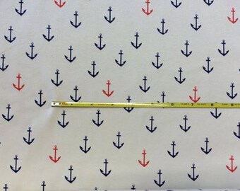 NEW Anchors Aweigh Organic Cotton Interlock 42-44" wide per yard