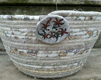 Beautifully Neutral Fabric Coiled Basket