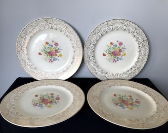 Set of 4 Vintage Steubenville Dinner Plates - STB118