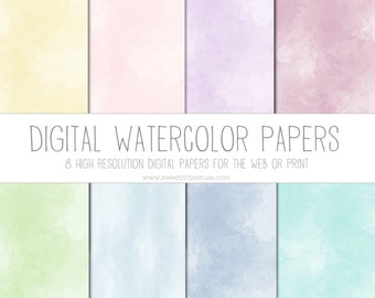 Digital paper - watercolor digital paper - watercolor paper