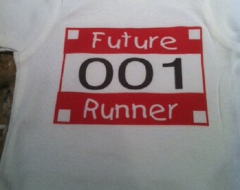 Future runner baby one piece, Future runner baby bodysuit, running baby gift running baby clothes, running baby gift