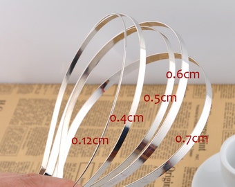 10 PCS 1.2-7mm Wide Metal Headband , Blank Metal headband, Hair Accessories(1-108)